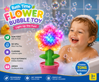 Handheld Sunflower Bubble Machine Automatic Flower Bubble Blaster Toy with Colorful LED Lights Kids Outdoor Party Play Toy Gift