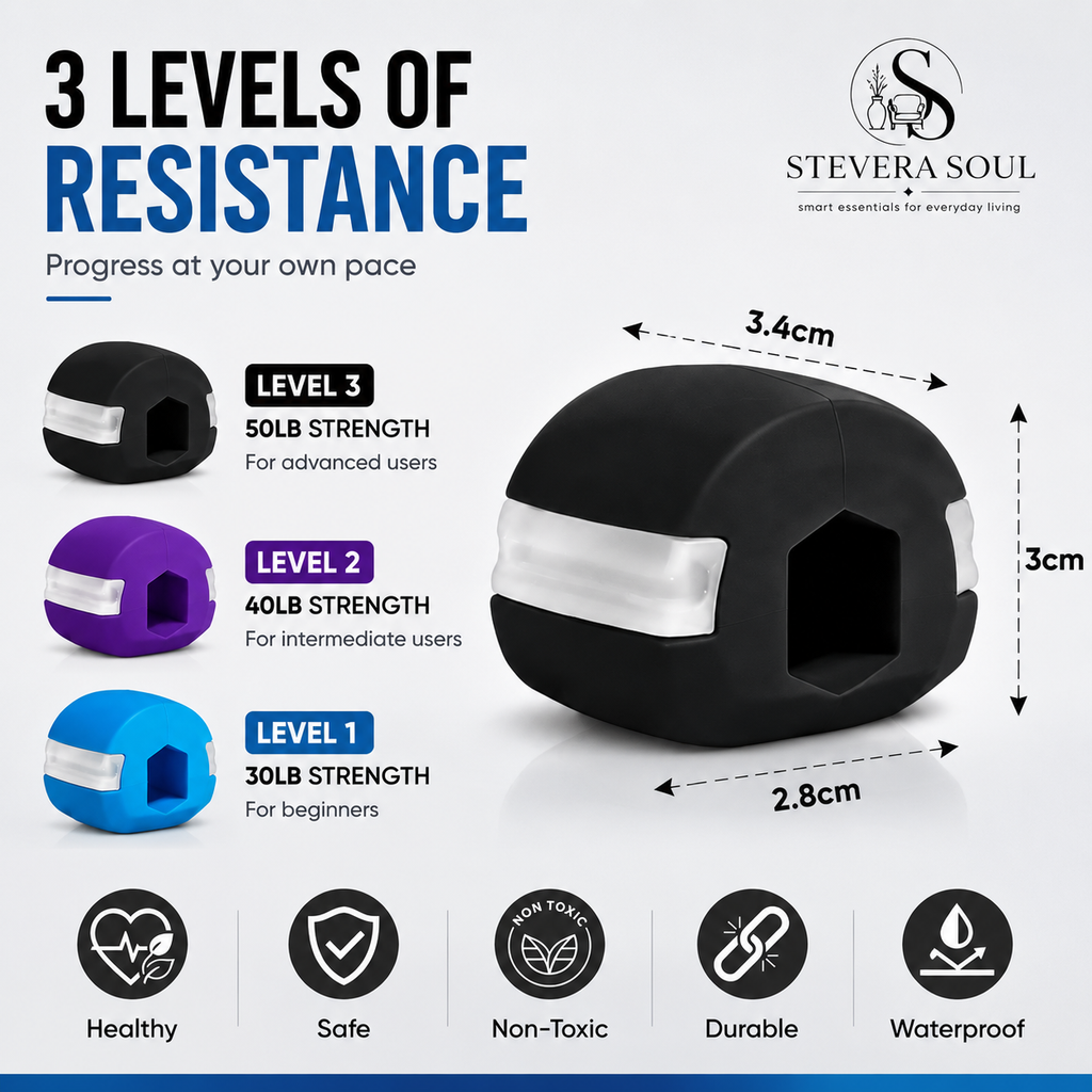 Jaw Exerciser Face Stress Ball Jawline Muscle Fitness Facial Toner Cheekbones Trainer Gym Exercise Equipment Silica Gel Lanyard