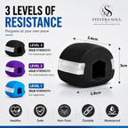 Jaw Exerciser Face Stress Ball Jawline Muscle Fitness Facial Toner Cheekbones Trainer Gym Exercise Equipment Silica Gel Lanyard