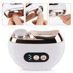 2 in 1 Multi-functional Electric Nail Clipper 3-Speed Nail Polishing with Light for Kids Adult