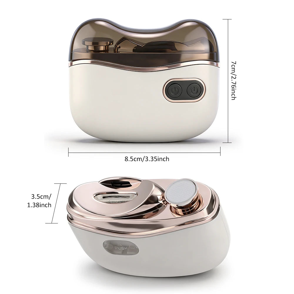 2 in 1 Multi-functional Electric Nail Clipper 3-Speed Nail Polishing with Light for Kids Adult