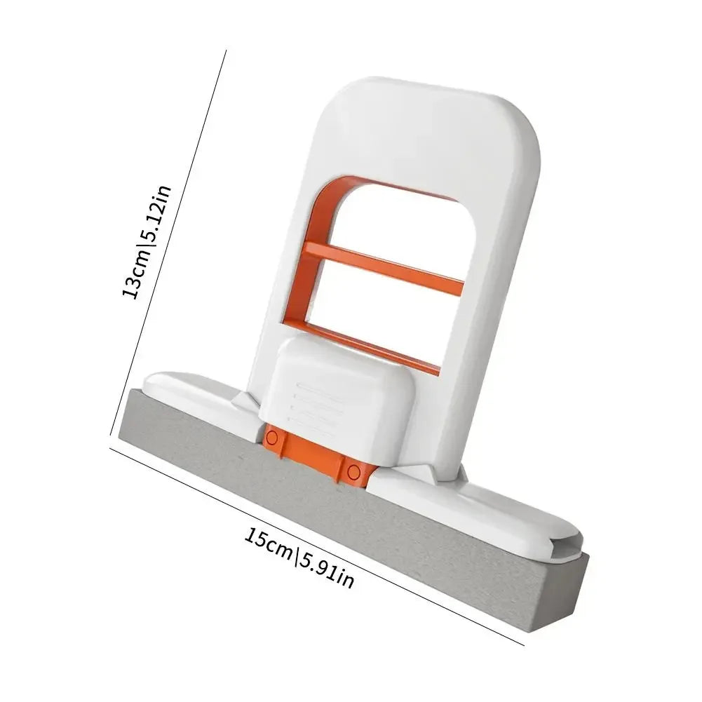 Mini Foldable Desktop Mop,Portable Self-Squeeze Short Mop, Push-Pull to Squeeze and Rinse Wet/Dry Cleaning for Kitchen Bathroom
