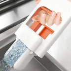 Mini Foldable Desktop Mop,Portable Self-Squeeze Short Mop, Push-Pull to Squeeze and Rinse Wet/Dry Cleaning for Kitchen Bathroom