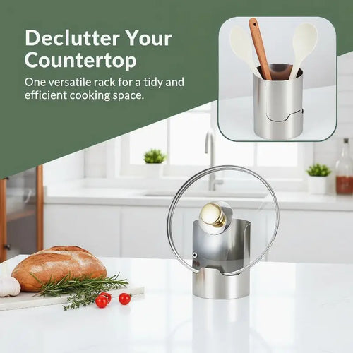 2 in 1 Stainless Steel Spoon Holder