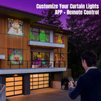 2026 App control Smart curtain LED christmas decoration.