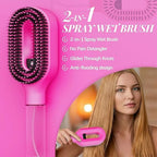 2in1 Sprayer Comb Detangling Scalp Massage Hairbrush with Spray Bottle Essential Oil Water Mist Spray Brush Anti-static Summer