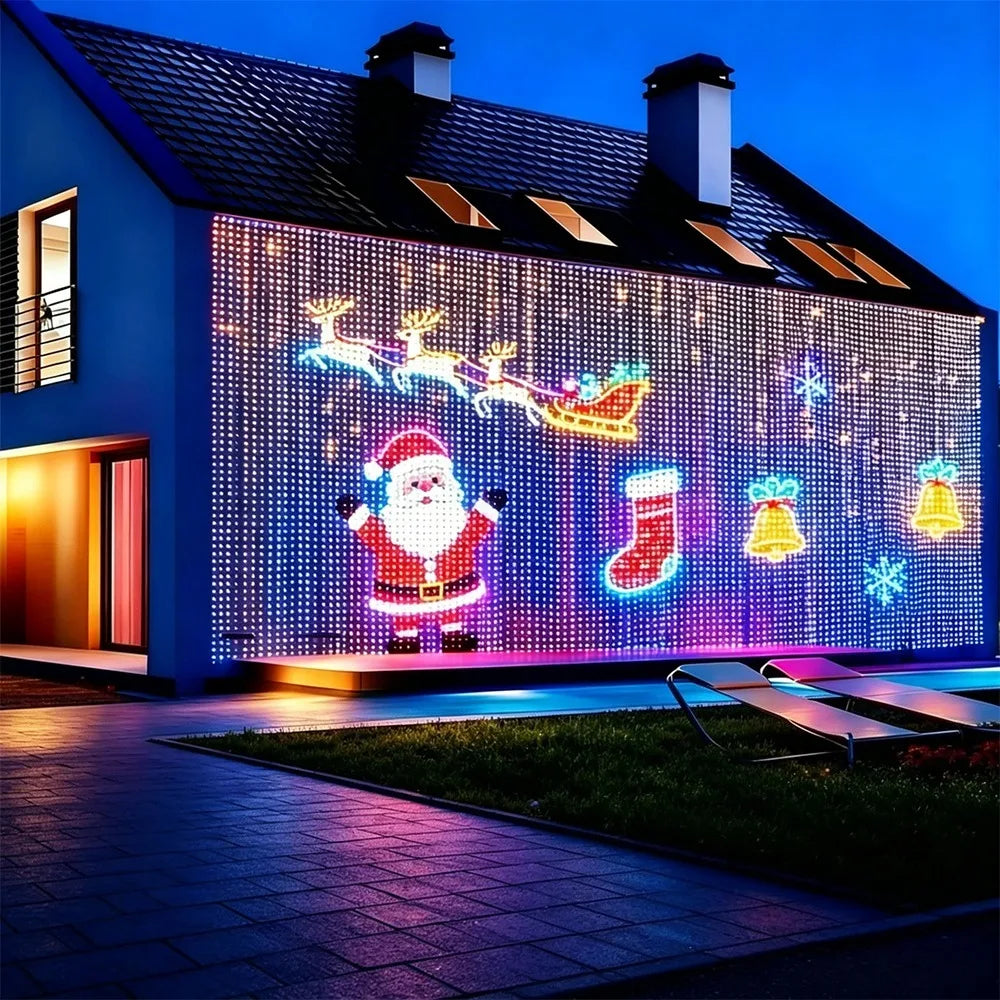 2026 App control Smart curtain LED christmas decoration.