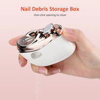 2 in 1 Multi-functional Electric Nail Clipper 3-Speed Nail Polishing with Light for Kids Adult
