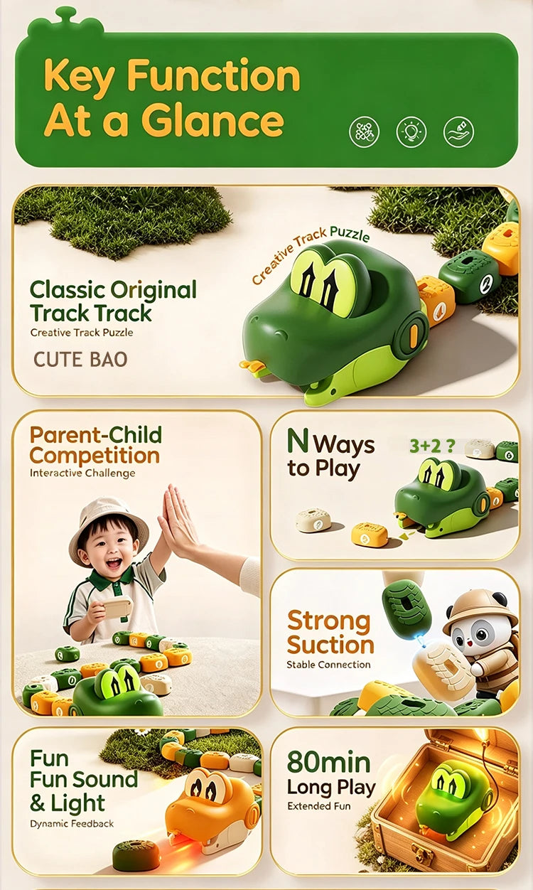 Magnetic Hungry Snake RC Car Toy  Players Competitive Battle Greedy Snake Game Kids Funny Play Toy Birthday Gift for Boys Girls