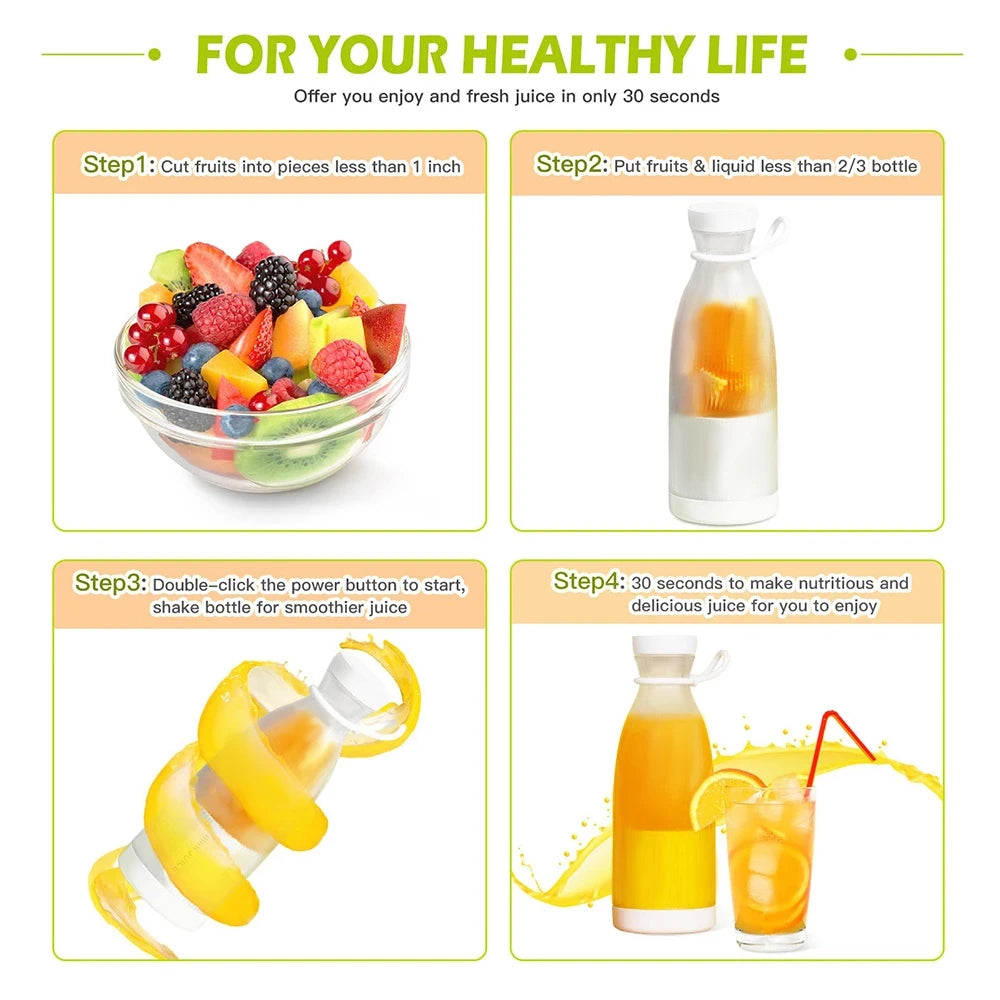 Mini Fast Handheld USB Rechargeable Multifunctional Fruit Blender