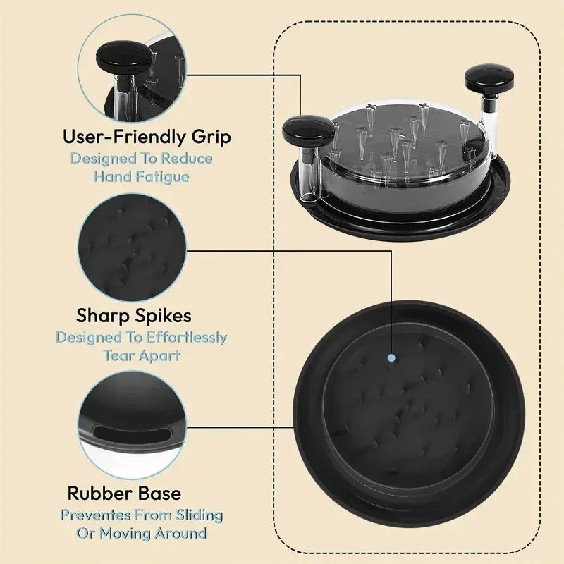 1PCS Chicken Shredder Tool Meat Breast Shredding Separation Mincing Grinder Machine With Lid For Shredding Chicken Pork Beef